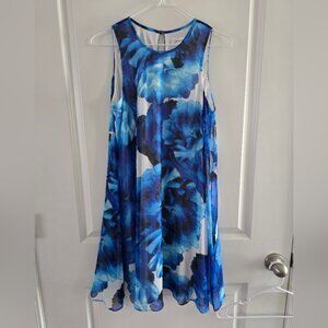 Calvin Klein Blue Sleeveless ALine Sundress
